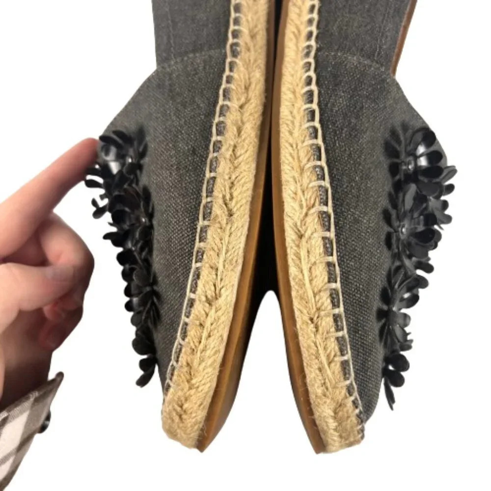 14th &‎ Union Womens Shoes Espadrille Flat Loafers 3D Flowers Bohemian Size 7.5